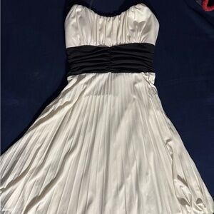Speechless Strapless Cream and Black Dress